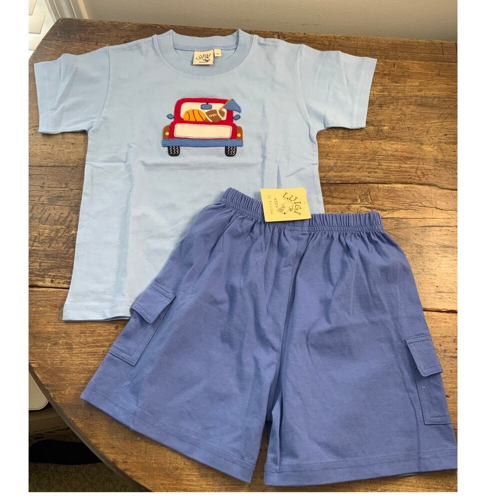 Luigi Boys Truck Sport 2pc outfit size 5‎ NWT